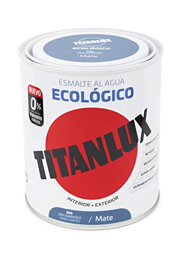 Titanlux Esmalte Ecológico Acrílico Mate 750 ml (Gris Marengo 0550)