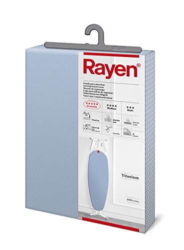 Rayen 6157.03 - Funda Universal para tabla de planchar acolchada, Sistema EasyClip, Azul, 130 x 47 cm