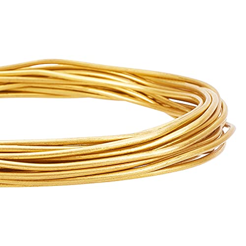 BENECREAT Alambre de cobre redondo de 5 m y 2 mm para hacer joyas y manualidades