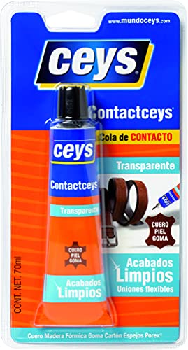 Ceys - ContactCeys Transparente - Formato blister 70 ml - Super resistente al calor y humedad - Pegado de piel