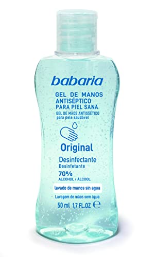BABARIA - Gel de manos hidroalcohólico con Alcohol y Glicerina, 50 ml