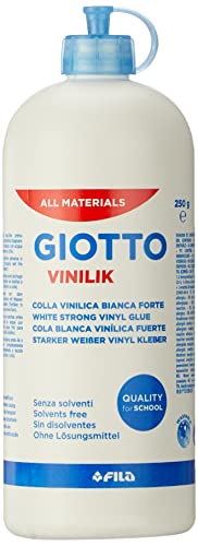 GIOTTO Vinilik, Cola Vinilica Blanca Fuerte, Botella Bio Plástico, 250g
