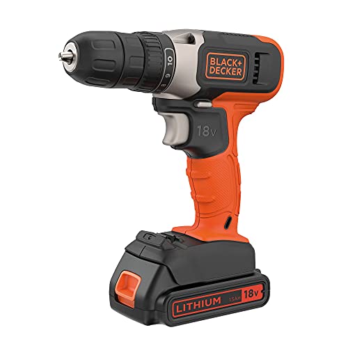 Black+Decker Bcd001C1-Qw Taladro atornillador 18 V, negro naranja, ‎30 x 15 x 20 cm, 1,6 kg