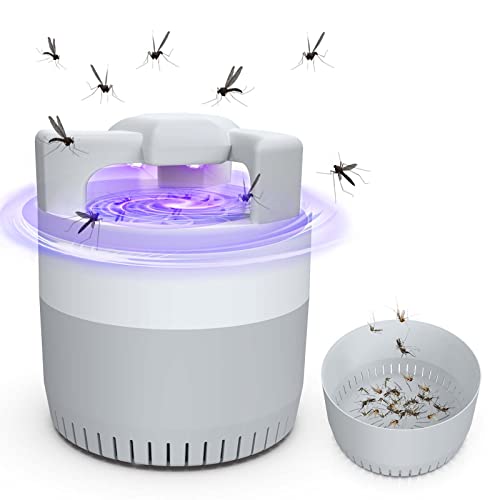Mata Mosquitos, Eliminador de Mosquitos con Lámpara UV, Eliminador de Insectos con USB, Succionador Mata Mosquitos con Luz de 180° Eliminador de Insectos Voladores para Interiores y Exteriores