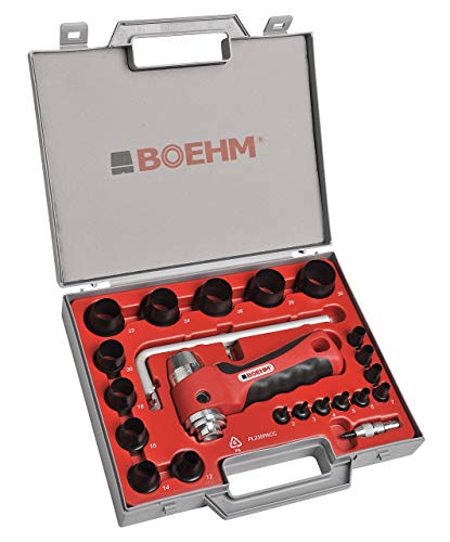 Boehm jbl230pacc Juego de sacabocados 2 – 30 mm, incluye soporte, tablilla Punta Central, Barra con compás & Cuchilla de repuesto en maletín de plástico