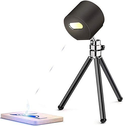 Mini Herramientas de grabado láser CNC portátil, máquina grabadora láser compacta 1.6W con gafas protectoras, impresora láser láser grabador láser cortador para bricolaje, arte artesanal (Black)