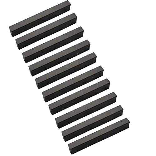 Margueras - 10 tiradores de armario de cocina, mueble cajón de dormitorio, puerta (96 mm, negro)