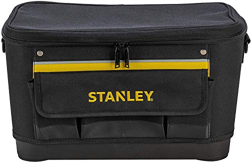 STANLEY 1-96-193 - Bolsa para herramientas con tapa plana, 44.7 x 26.2 x 25.1 cm, base reforzada
