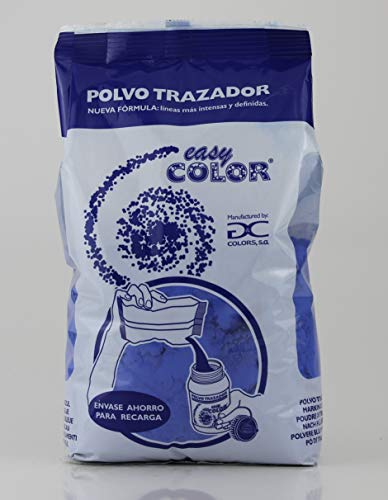 Easy Color Polvo trazador azul. Tiralíneas azulete. (azul) pigmento, cemento, hormigón.
