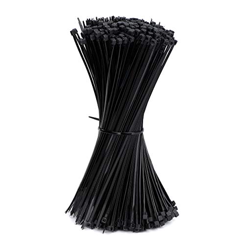 500 Piezas Bridas de Plastico para Cables Negro 200mm x 2,5mm Sujetacables Eléctricos para Gestión de Cablesde Jardinería