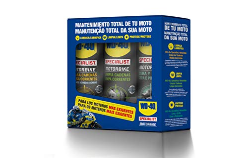 Tripack mantenimiento total de motos en ambiente húmedo - WD-40 Specialist Motorbike - Spray 400ml x3