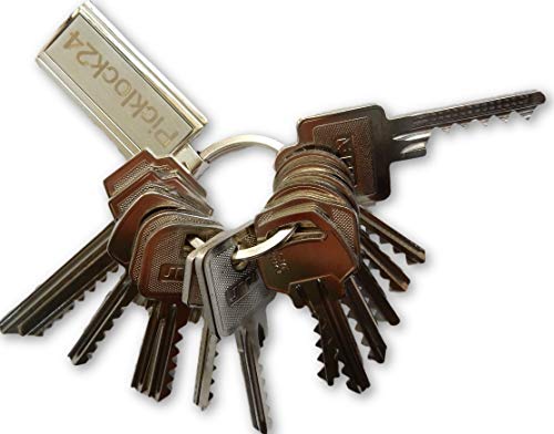 Picklock24. Juego de llaves maestras bumping de serreta válidas para cerraduras de España nº 1 (14 llaves)