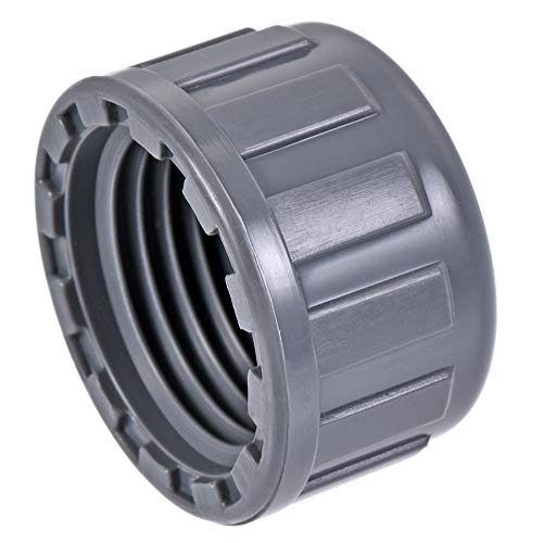 sourcing map G1/2 Tubería Accesorio Tapa, PVC Redondo Hembra Rosca Manguera Conector, para Jardín y Exterior Agua Tuberías Extremo, Gris 10uds