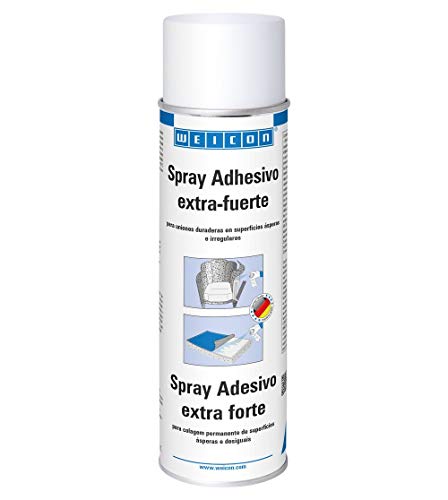 WEICON Spray Adhesivo Extra Fuerte | 500 ml | Para uniones firmes y duraderas | Transparente