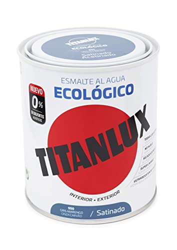 Titanlux Esmalte Ecológico Acrílico Satinado Titan 750 ml (Gris Marengo 0550)
