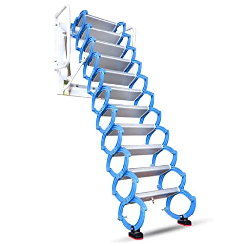 PAASHE Escalera Plegable para desván, escaleras de Aluminio para ático, Escalera portátil para ático, Escalera telescópica Antideslizante, Escalera Plegable Plegable