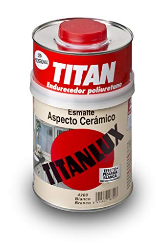 TITAN M60103 - Esmalte aspecto ceramica blanco satinado 750 ml