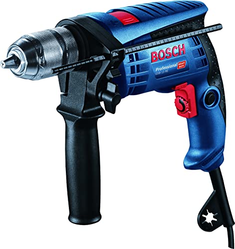 Bosch Professional GSB 13 RE - Taladro percutor (600 W, 0 – 2800 rpm, diámetro máx. perforación hormigón 13 mm, en caja) Azul