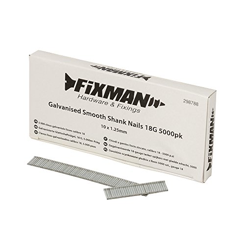 Fixman 298788 - Clavos galvanizados (18 g, 1,25 x 10 mm, 5000 unidades)