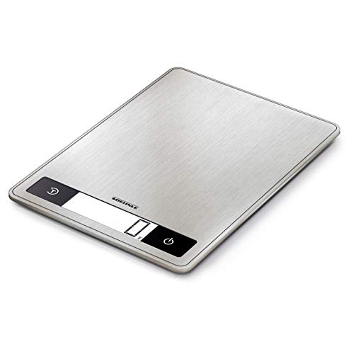 Soehnle Báscula de cocina Page Profi 200, peso digital plateado con función Sensor Touch, balanza electrónica hasta 15 kg (precisión de 1 g)