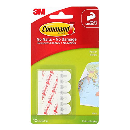 3M - Tiras Command Pequeñas (12 Pack/Caja)