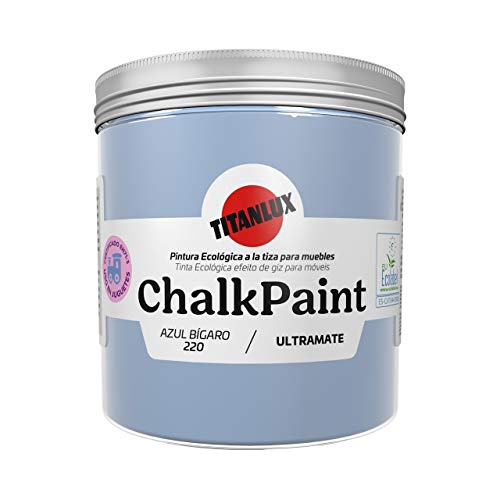 Titan - Chalk Paint Pintura a la Tiza (750 ml, Azul Bígaro)