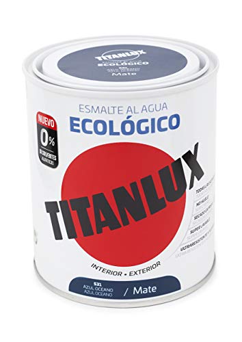 Titanlux Esmalte Ecológico Acrílico Mate 750 ml (Azul Océano 0531)