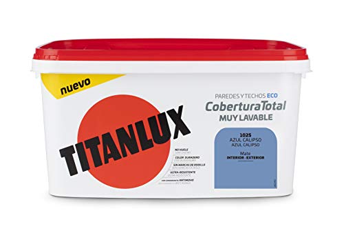 Titanlux Titan Pintura Plástica Covertura Total 4L (1025 Azul Calipso)