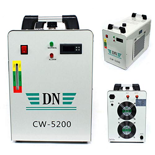 Enfriador de agua industrial, herramienta de grabado, enfriador de agua industrial, chiller de CO2, tubo de grabado CW-5200, refrigerador de agua industrial, cortador de CO2, 0,6 kW