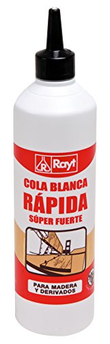 Rayt 038-81 Botellín de Cola Blanca Súper Fuerte para Madera, Papel, Cartón, Cerámica Y Todo Tipo de Materiales Porosos, Multicolor, 750Gr