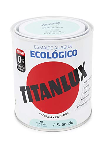 Titanlux Esmalte Ecológico Acrílico Satinado Titan 750 ml (Verde Mint 0515)