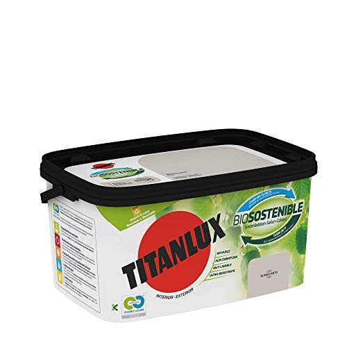 Titanlux Biosostenible pintura para paredes Blanco Roto 4L