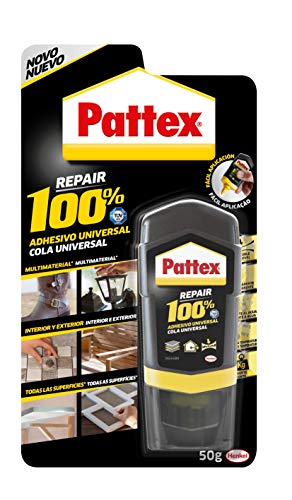Pattex 100%, pegamento multimaterial transparente, botella 50gr