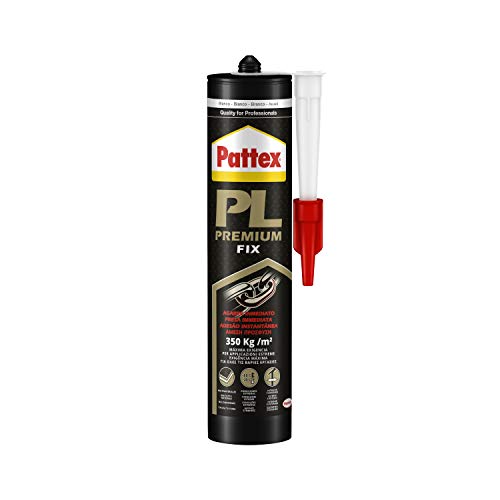 Pattex PL Premium Pegamento adhesivo de montaje resistente al agua, blanco,1 cartucho x 460 g