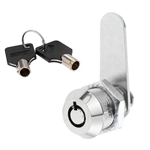 Cam - Cerraduras tubulares de 20 mm con llaves iguales para gabinete de puerta, buzón, cajón, armario de seguridad
