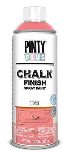 PINTYPLUS CHALK CHALK PINTYPLUS CORAL Pintura spray a la tiza 520cc CK827, Estándar