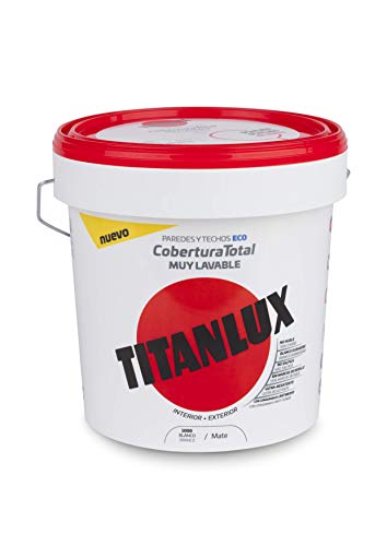 Titanlux - Pintura plástica Cobertura total, Blanco, 4L (ref. 06T100005)