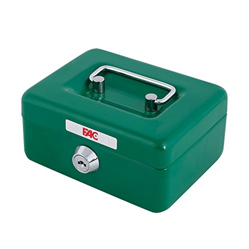 Fac 17016 - Mini caja de caudales con ranura, número 0, color verde, 0.5 L