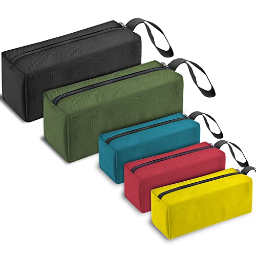 Bolsa de herramientas pequeña de 5 colores, bolsa de herramientas multiusos, bolsa pequeña impermeable, organizador de bolsas de herramientas con cremallera y cremallera confiable