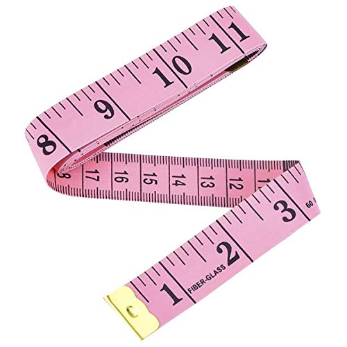 Cinta métrica lateral para costura suave de 150 cm, color rosa