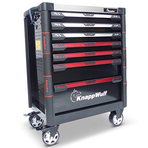 KnappWulf KW533 - Carro de herramientas para taller, caja de herramientas, relleno de acero inoxidable