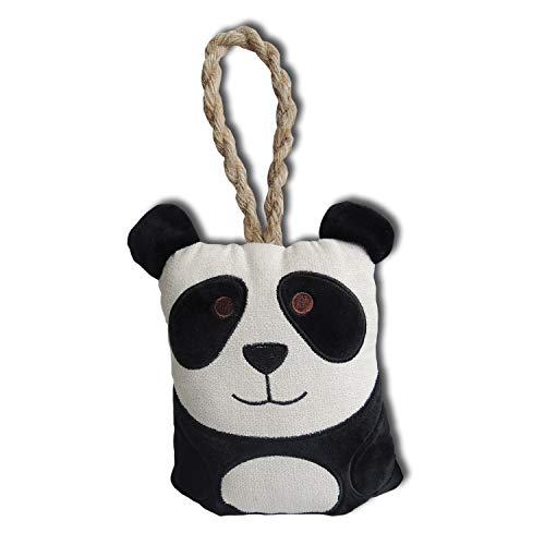 koko doormats Sujetapuertas Decorativo de Poliéster con Forma de Oso Panda | Tope para Puerta Retenedor Decorativo de 1 kg, Color Negro y Blanco