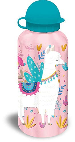 Kids Licensing- Set Regalo Alpaca SANDWICHERA Y Botella 500 ML, Multicolor, 40 cm (KL10062)