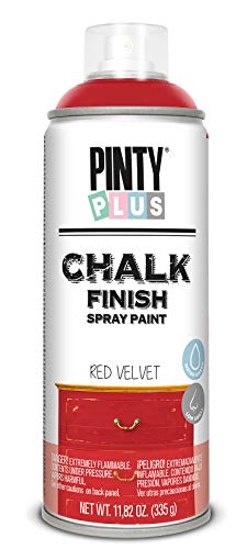 PINTYPLUS CHALK 804 Pintura Spray a la Tiza 520cc Red Velvet CK804, Rouge Velours, Estándar