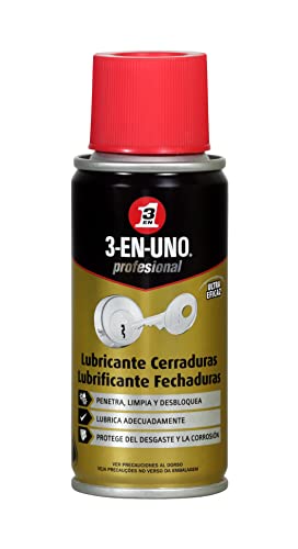 3-IN-ONE Spray lubricante de cerraduras, Incoloro, 100 ml