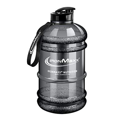 IronMaxx Galón de agua - gris 2200ml | sin BPA &DEHP| botella a prueba de fugas con escala de medida | disponible en colores diferentes