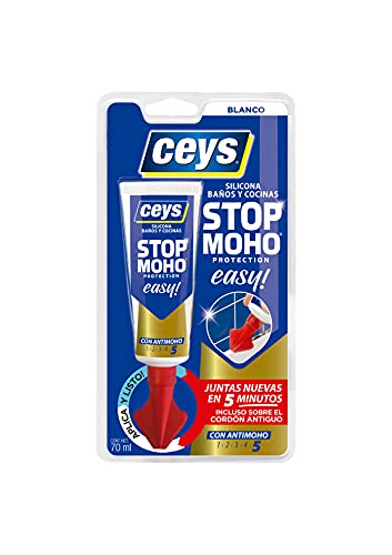 Ceys - Silicona Stop moho easy - Para Juntas - 100% impermeable