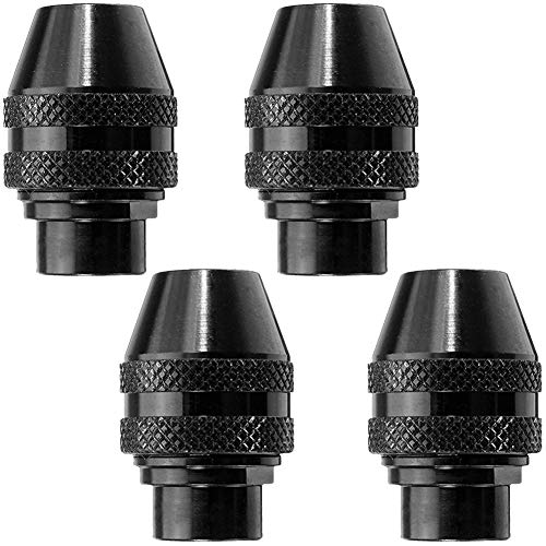 4486 Portabrocas Sin Llave,BETOY 4 Piezas Portabrocas Sin Llave Multifunción Universal Mini Portabrocas Sin Llave Para Dremel Herramienta Amoladora Eléctrica 0.4-3.2mm