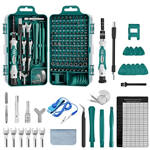 Kit Destornilladores Precisión 142 en 1 Juego Destornilladores - Destornilladores Pequeños Profesionales Sundpey Mini Puntas Atornillador con Eje Flexible para Reparación PC Móvil Cámara Tableta Gafas