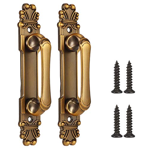 Fdit 2 unids / set tirador de puerta de armario de estilo europeo, herrajes antiguos de aleación de zinc para armarios de cocina y baño, armario